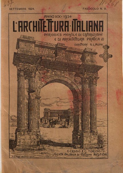 L'architettura italiana periodico mensile di costruzione e di architettura pratica