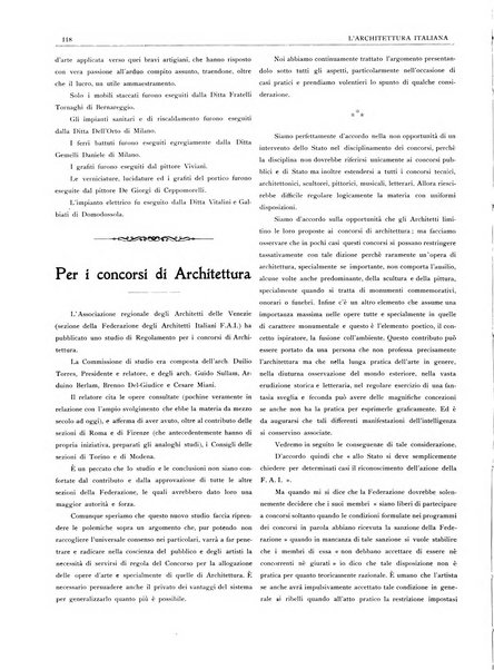 L'architettura italiana periodico mensile di costruzione e di architettura pratica