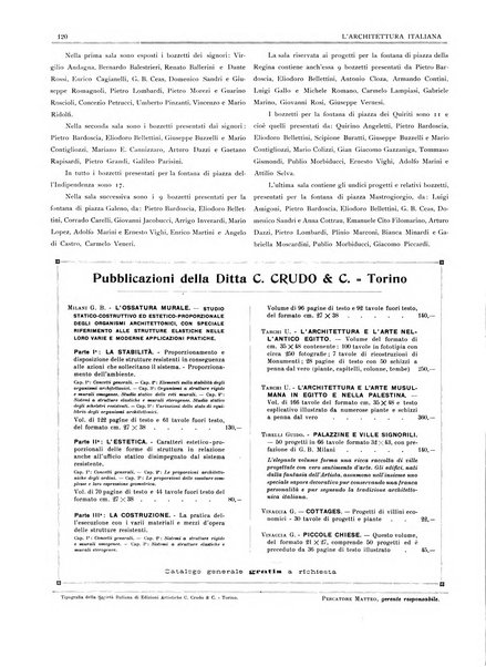 L'architettura italiana periodico mensile di costruzione e di architettura pratica