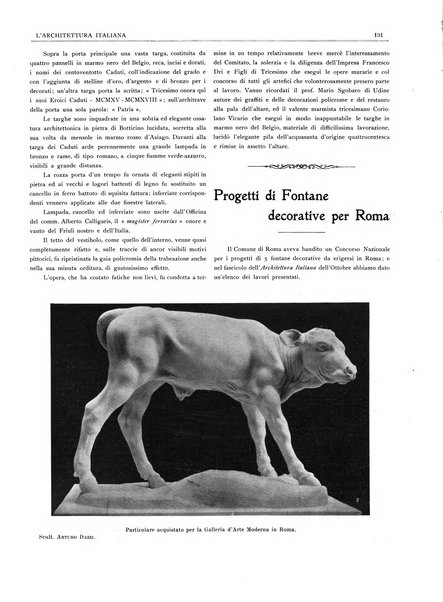 L'architettura italiana periodico mensile di costruzione e di architettura pratica