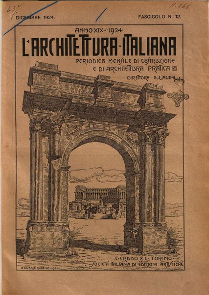 L'architettura italiana periodico mensile di costruzione e di architettura pratica