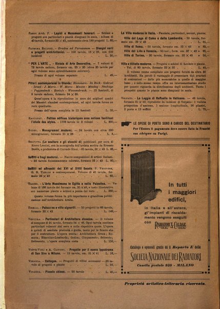 L'architettura italiana periodico mensile di costruzione e di architettura pratica