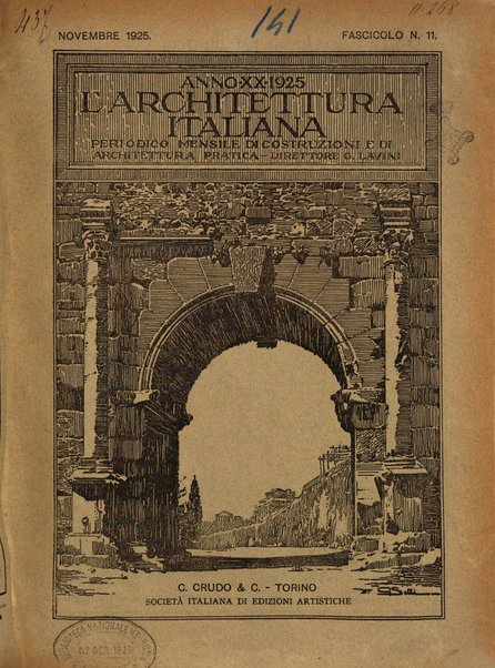 L'architettura italiana periodico mensile di costruzione e di architettura pratica