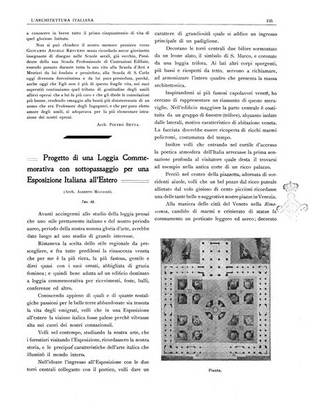 L'architettura italiana periodico mensile di costruzione e di architettura pratica