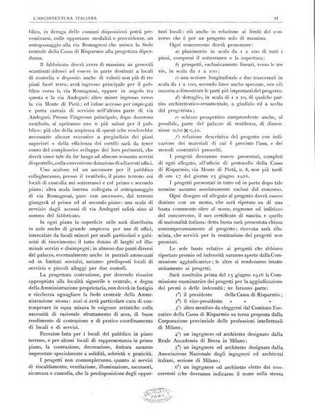 L'architettura italiana periodico mensile di costruzione e di architettura pratica