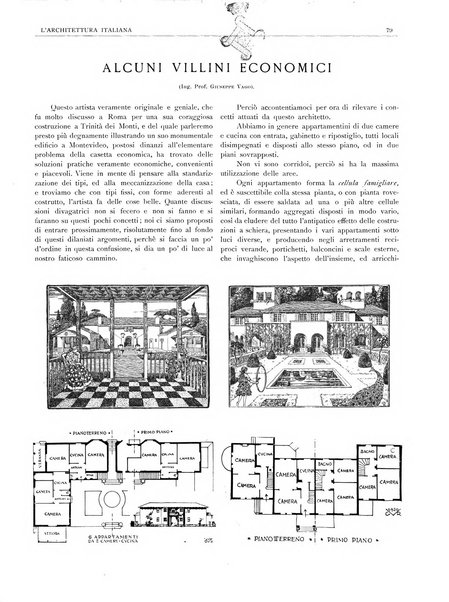 L'architettura italiana periodico mensile di costruzione e di architettura pratica