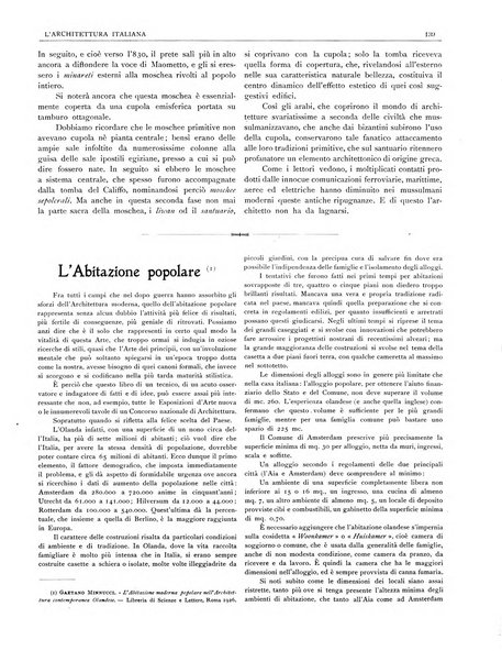 L'architettura italiana periodico mensile di costruzione e di architettura pratica