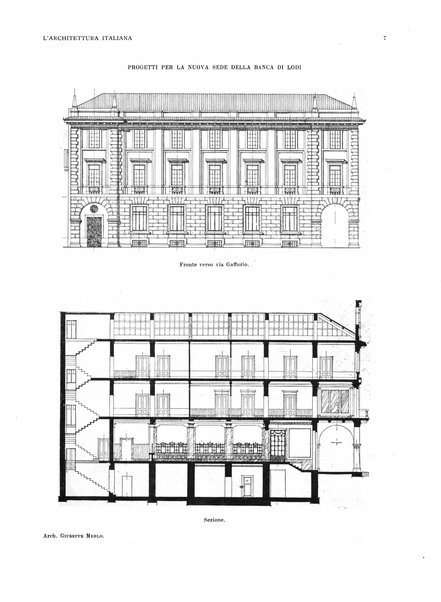 L'architettura italiana periodico mensile di costruzione e di architettura pratica