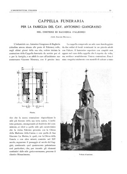 L'architettura italiana periodico mensile di costruzione e di architettura pratica