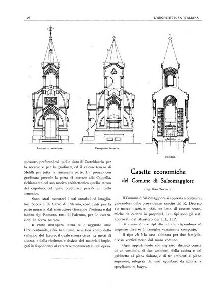 L'architettura italiana periodico mensile di costruzione e di architettura pratica