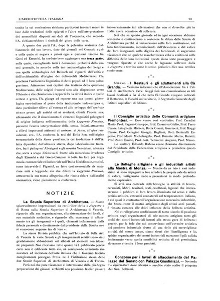 L'architettura italiana periodico mensile di costruzione e di architettura pratica