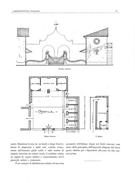 L'architettura italiana periodico mensile di costruzione e di architettura pratica