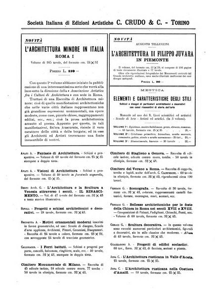 L'architettura italiana periodico mensile di costruzione e di architettura pratica