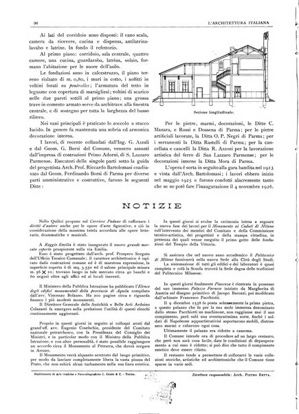 L'architettura italiana periodico mensile di costruzione e di architettura pratica