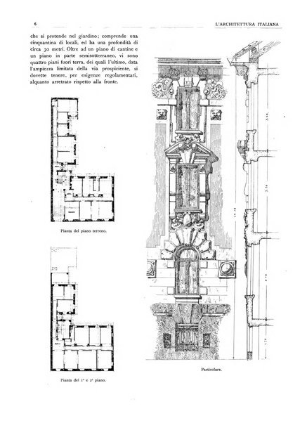 L'architettura italiana periodico mensile di costruzione e di architettura pratica