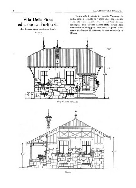 L'architettura italiana periodico mensile di costruzione e di architettura pratica