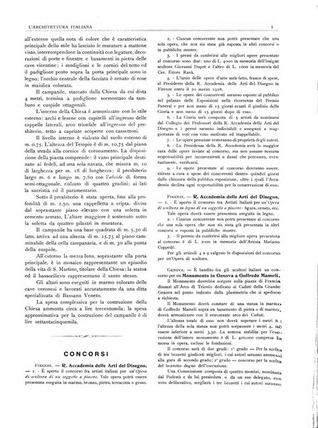 L'architettura italiana periodico mensile di costruzione e di architettura pratica