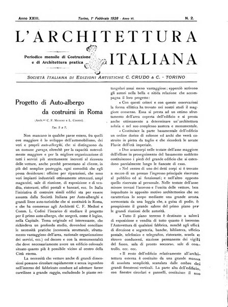 L'architettura italiana periodico mensile di costruzione e di architettura pratica