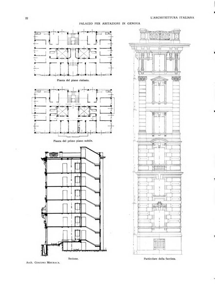 L'architettura italiana periodico mensile di costruzione e di architettura pratica