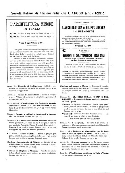 L'architettura italiana periodico mensile di costruzione e di architettura pratica