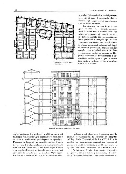 L'architettura italiana periodico mensile di costruzione e di architettura pratica