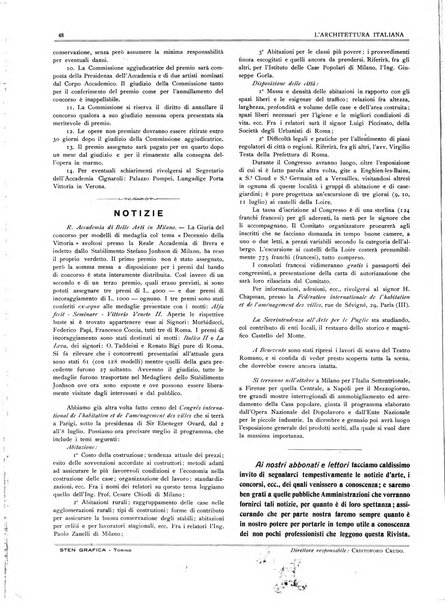 L'architettura italiana periodico mensile di costruzione e di architettura pratica