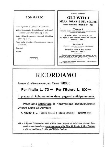 L'architettura italiana periodico mensile di costruzione e di architettura pratica