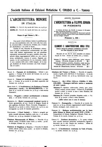 L'architettura italiana periodico mensile di costruzione e di architettura pratica