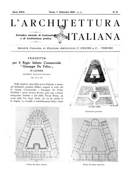 L'architettura italiana periodico mensile di costruzione e di architettura pratica