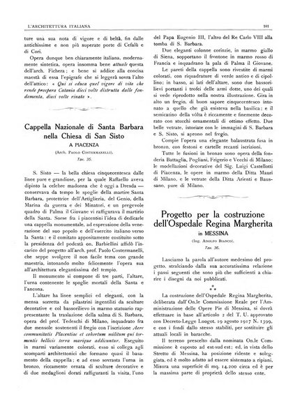 L'architettura italiana periodico mensile di costruzione e di architettura pratica