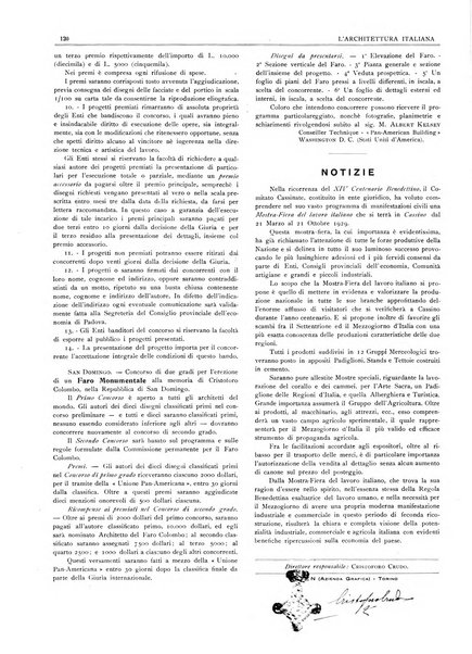 L'architettura italiana periodico mensile di costruzione e di architettura pratica