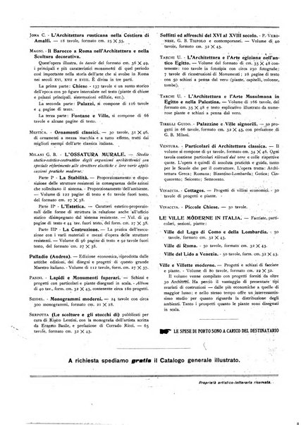 L'architettura italiana periodico mensile di costruzione e di architettura pratica