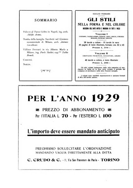 L'architettura italiana periodico mensile di costruzione e di architettura pratica