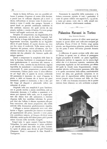 L'architettura italiana periodico mensile di costruzione e di architettura pratica