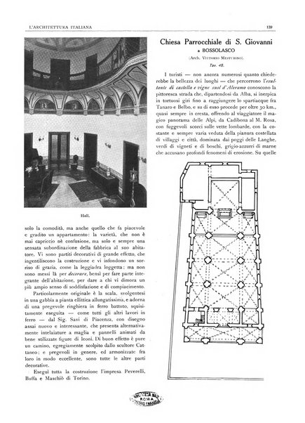 L'architettura italiana periodico mensile di costruzione e di architettura pratica