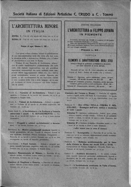 L'architettura italiana periodico mensile di costruzione e di architettura pratica