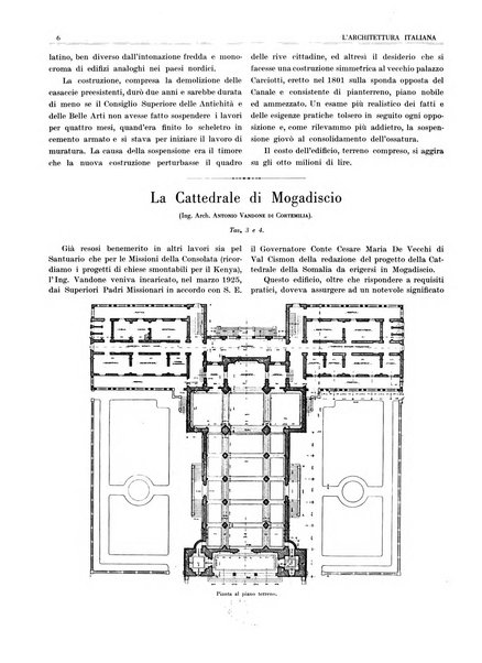 L'architettura italiana periodico mensile di costruzione e di architettura pratica