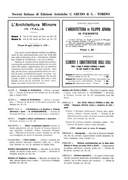 L'architettura italiana periodico mensile di costruzione e di architettura pratica