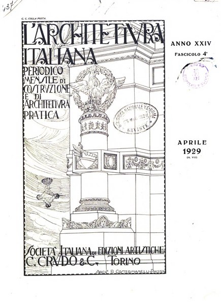 L'architettura italiana periodico mensile di costruzione e di architettura pratica