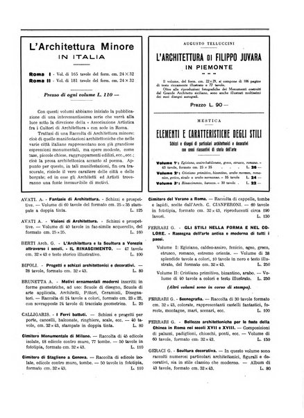 L'architettura italiana periodico mensile di costruzione e di architettura pratica