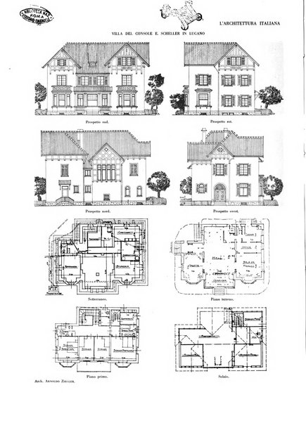 L'architettura italiana periodico mensile di costruzione e di architettura pratica