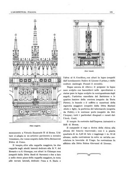 L'architettura italiana periodico mensile di costruzione e di architettura pratica