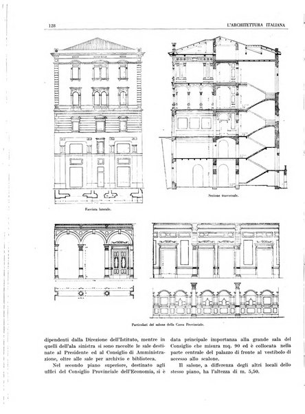 L'architettura italiana periodico mensile di costruzione e di architettura pratica