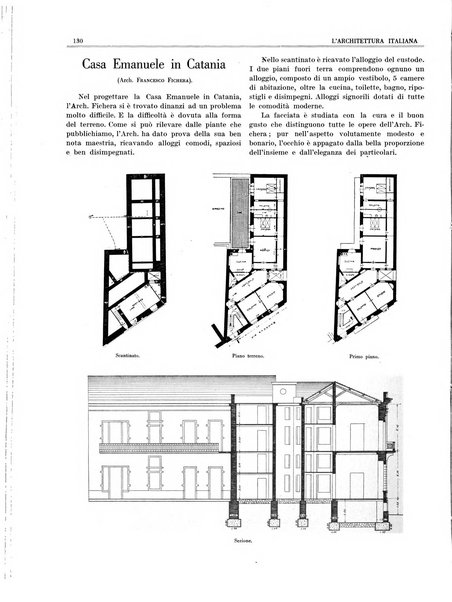 L'architettura italiana periodico mensile di costruzione e di architettura pratica