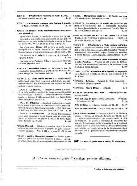 L'architettura italiana periodico mensile di costruzione e di architettura pratica