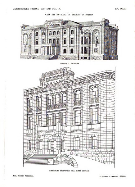 L'architettura italiana periodico mensile di costruzione e di architettura pratica