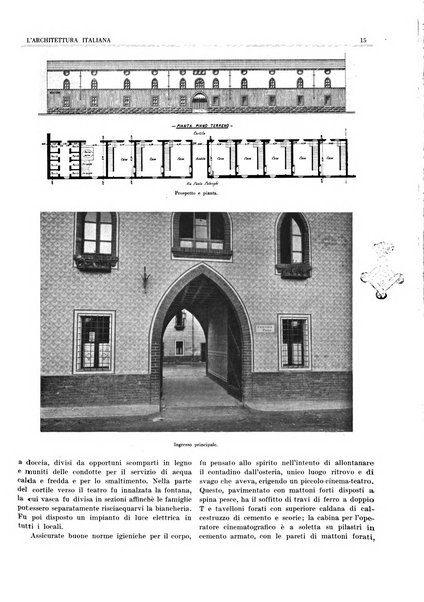 L'architettura italiana periodico mensile di costruzione e di architettura pratica