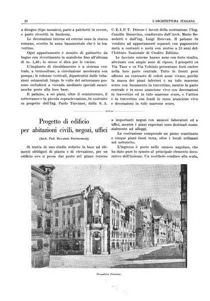 L'architettura italiana periodico mensile di costruzione e di architettura pratica