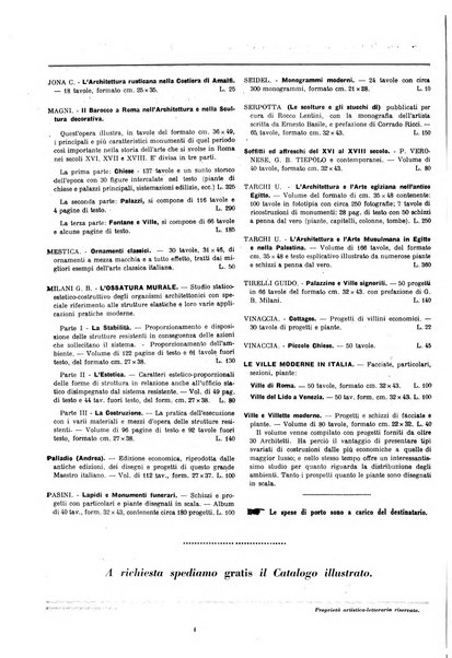 L'architettura italiana periodico mensile di costruzione e di architettura pratica