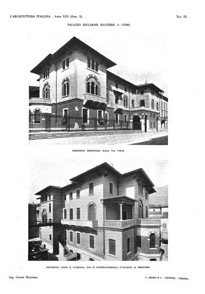 L'architettura italiana periodico mensile di costruzione e di architettura pratica